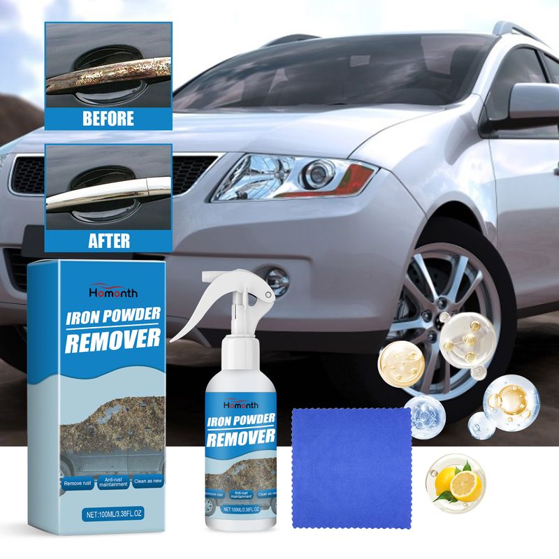HOMONTH Iron Powder Remover, Decontamination Refurbishing Spray For Metal Parts Of Bicycle Wheels_voghion.com