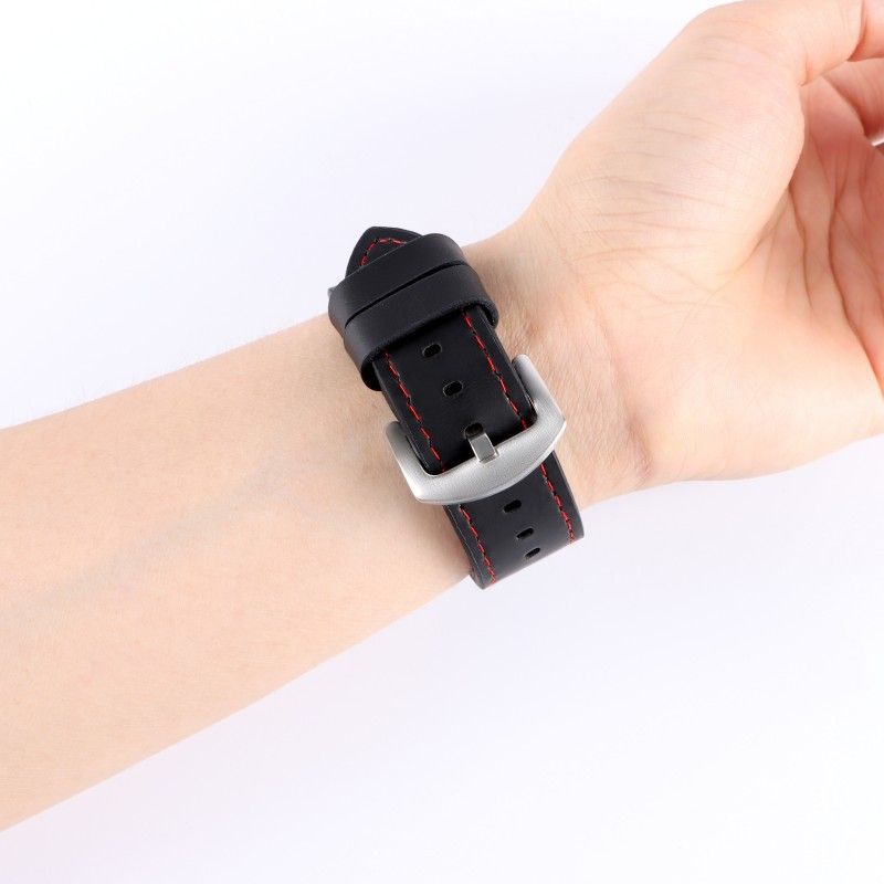 Klockarmband Moderiktigt armband för skurna kanter, män och kvinnor, genom 18 mm, 20 mm, 22 mm, 24 mm, fyrkantigt silverspänne_voghion.com