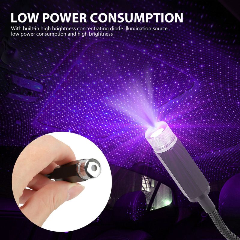 Auto Sternenhimmel USB Atmosphäre Licht Auto Dach Innendekoration Sternenhimmel Decke Projektionslicht_voghion.com