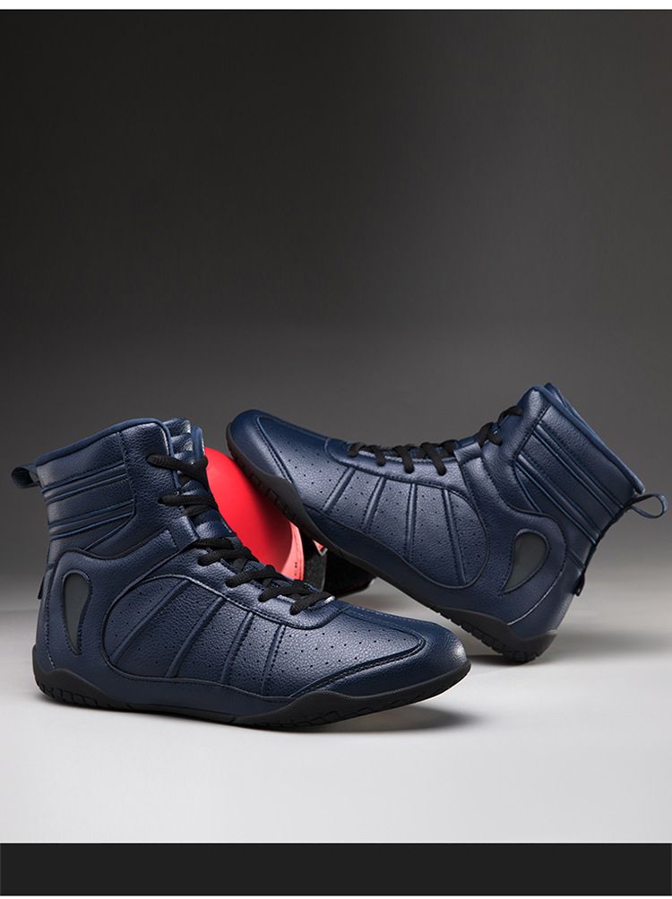 Nouvelles chaussures de boxe pour hommes et femmes, chaussures Sanda, chaussures d'entraînement complètes montantes, chaussures de lutte, bottes longues, chaussures de boxe_voghion.com