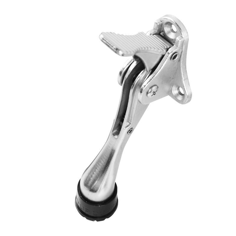 Batente de porta - Ponta de borracha ajustável | Níquel acetinado 4" | Resistente às intempéries_voghion.com