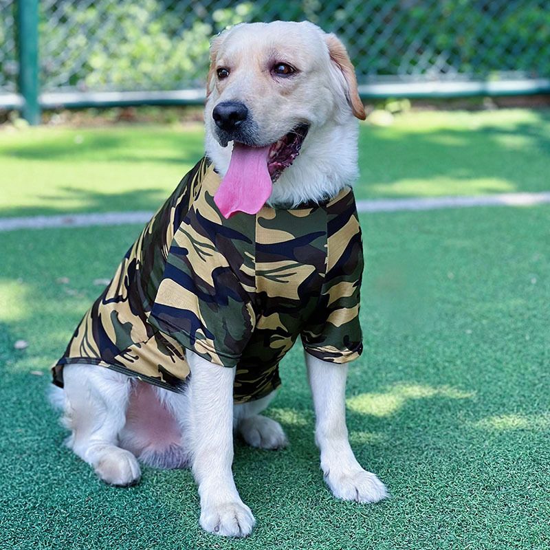 Sommer Haustier Kleidung für große Golden Retriever Labrador Husky Border Collie mittelgroße Hunde dünnen Stil_voghion.com