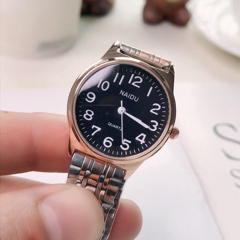 Orologio da donna silenzioso per esame con scala digitale al quarzo, cinturino in acciaio, piccolo, per il tempo libero_voghion.com