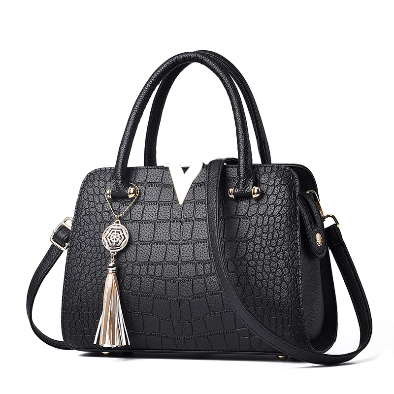 Sac à main motif Crocodile pour femmes, sac à main atmosphérique pour mère d'âge moyen, à la mode, nouvelle collection 2024_voghion.com