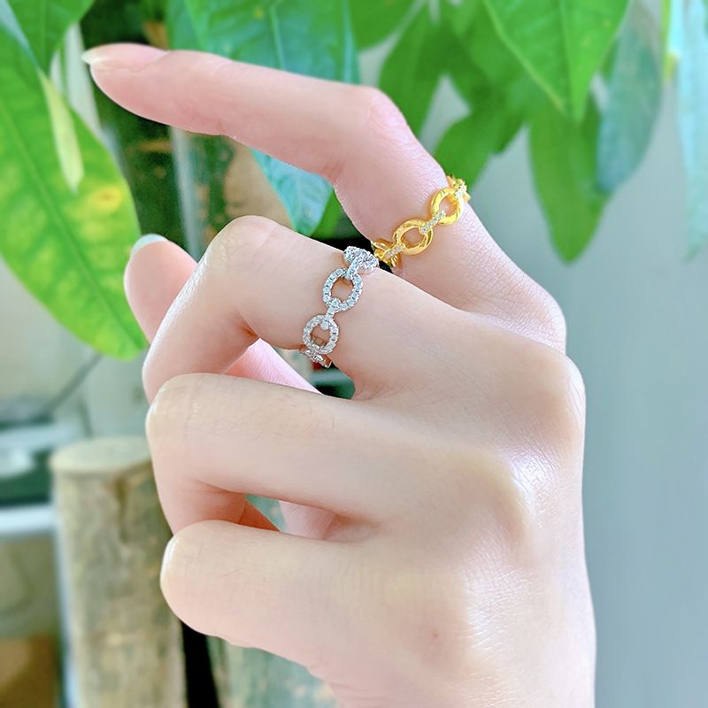 Anello in stile cubano europeo e americano transfrontaliero Longlong Gold 2023, nuova fila in argento S925 per donna_voghion.com