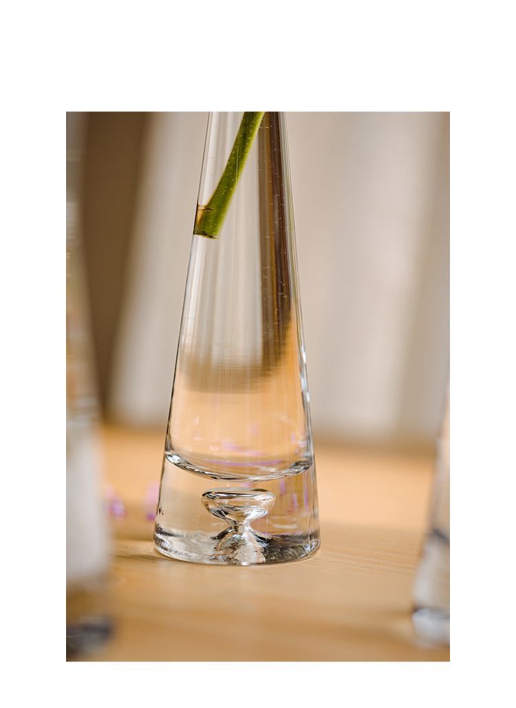 【 46000 People Collected 】 Juhan Nordic Ins High Beauty Arrangement Water Nourishing Small Vase Glass Transparent_voghion.com