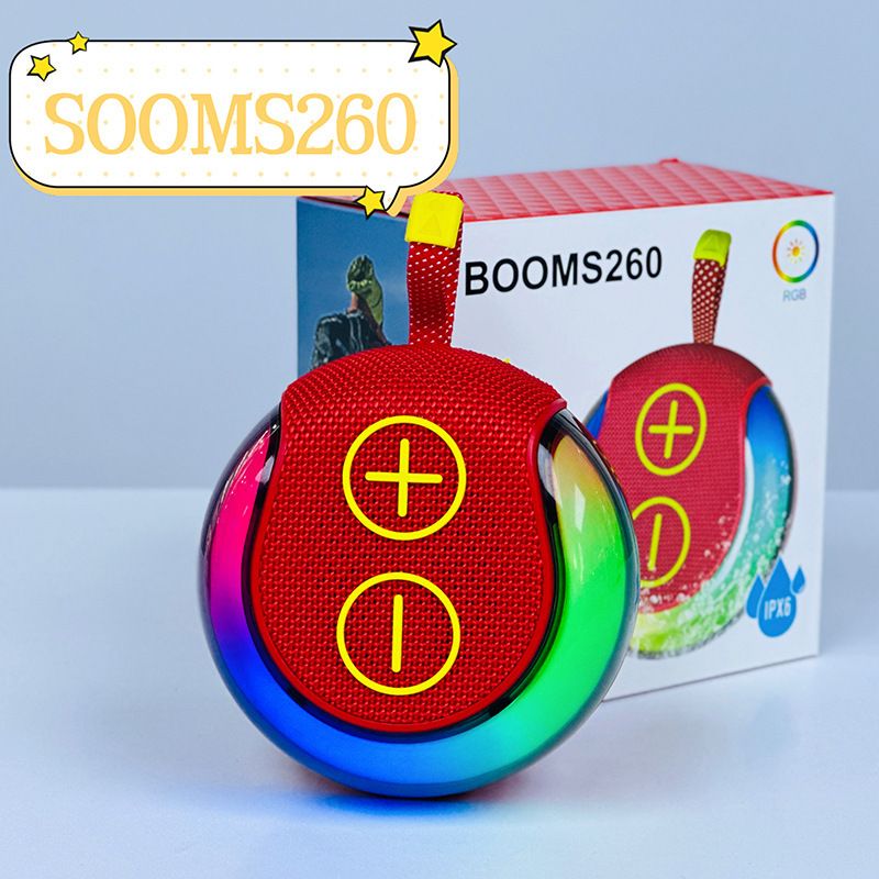 Handheld portable outdoor mini home RGB light effect subwoofer card insertion Bluetooth small speaker boom 260_voghion.com