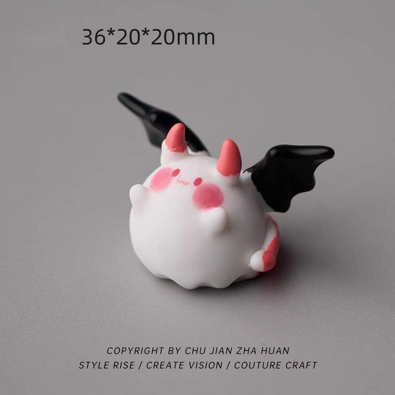 Halloween Cute Bat Ghost Bear And A Group Of Little Coal Ball Elves Miniature Desktop Ornaments_voghion.com