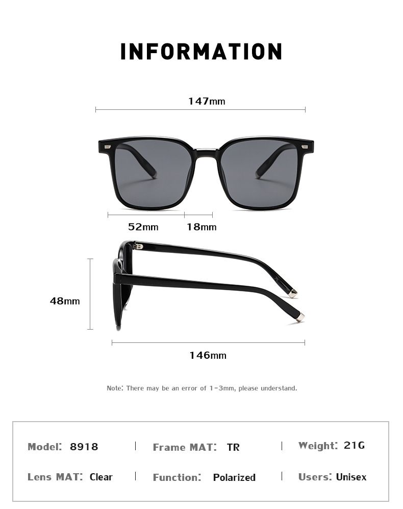 Occhiali da sole unisex Polarizzatore antiriflesso anti-UV Coppia occhiali da sole_voghion.com