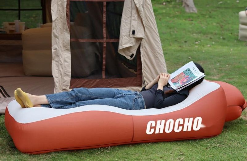 Wielofunkcyjna sofa dmuchana do użytku na zewnątrz, automatyczna, szybko pompowana, piknikowa, zapobiegająca przewróceniu się, poduszka powietrzna_voghion.com