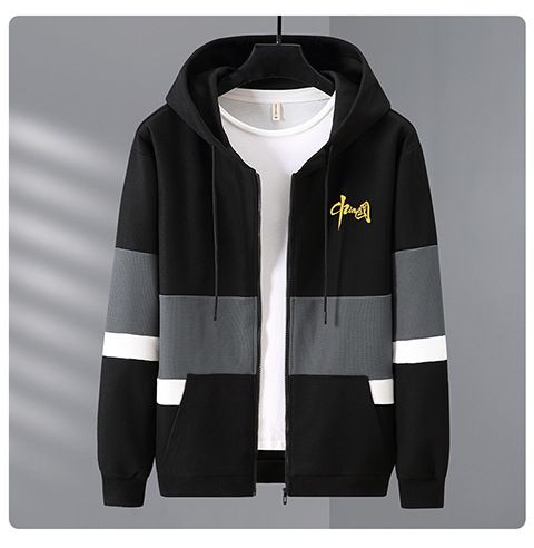 Herren-Set aus Kapuzenpullover und Jogginghose in Übergröße – 5XL bis 11XL, bequemer Pullover mit Reißverschluss und Kapuzensweatshirt und Jogginghose für große und schwere Männer_voghion.com