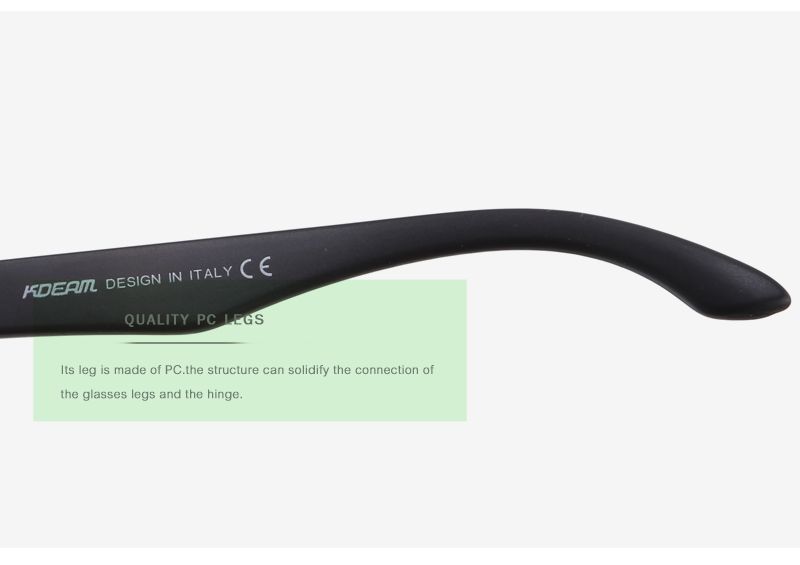 KDEAM Occhiali da sole polarizzati con funzione accattivante per uomo, montatura nera opaca. Occhiali da sole con templi dipinti e fantastici giochi_voghion.com