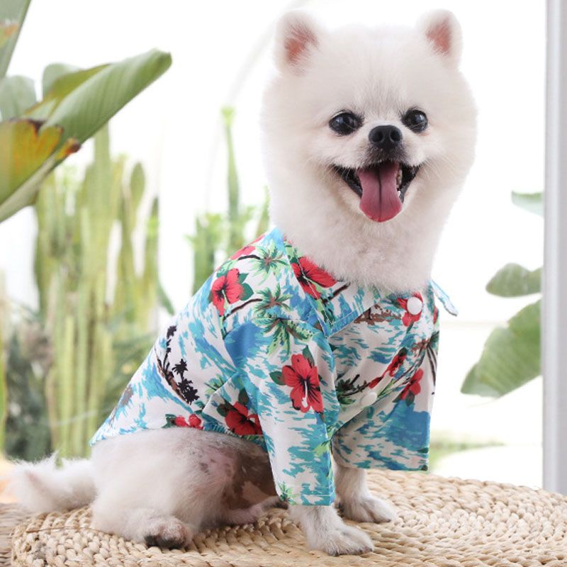 Hawaiian Style, Shirt, Summer Dog For Small Medium Dogs, Puppy Clothes, French Bulldog, Pet Clothes By PawParty Store_voghion.com