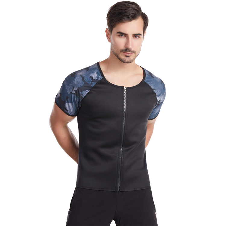 Body Shaper da uomo Tuta da sauna Camicia da sudore Biancheria intima dimagrante Camicia per dimagrire Bruciatore di grasso Allenamento Canotta termica_voghion.com