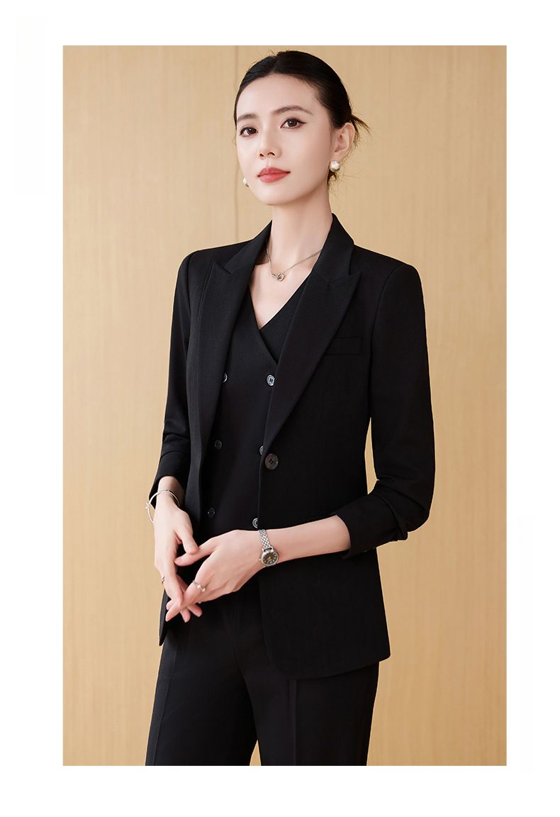 Apricot Weste Hosen Drei-Stück Set Für Frauen 2025 Neue Herbst Professionelle Elegante Göttin Stil Anzug_voghion.com