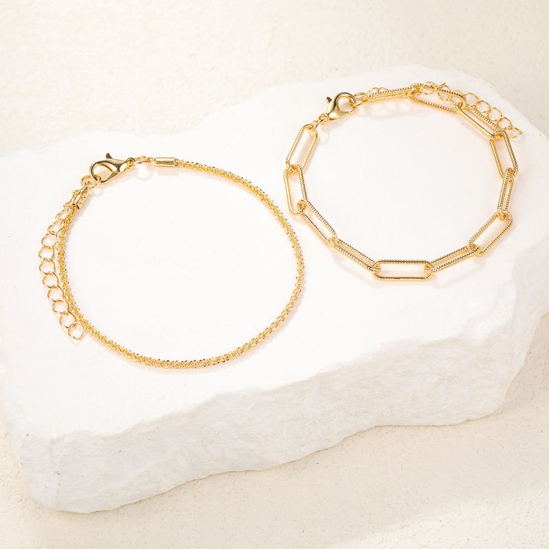 Cross-border new sparkling bracelet female ins niche design light luxury high-grade simple bracelet two-piece set_voghion.com