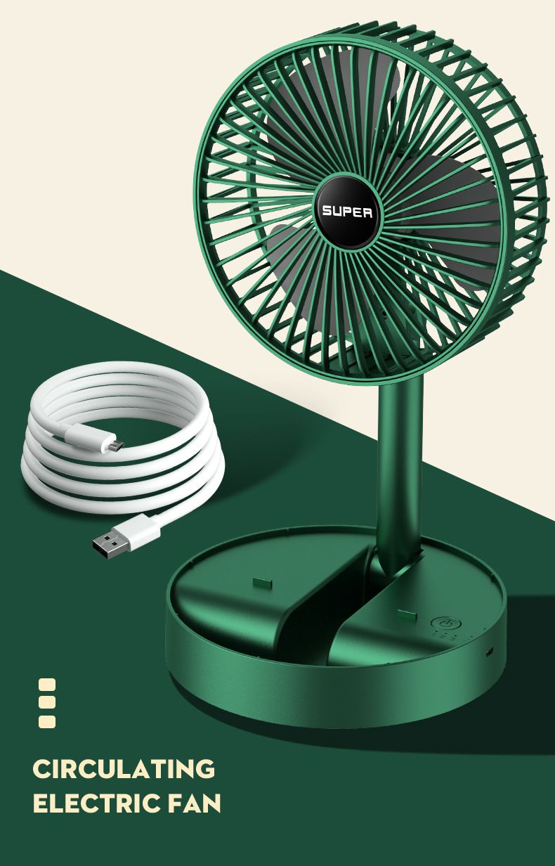 USB Desktop Fan Foldable Mini Multi-Functional Strong Wind Long Battery Life New Upgraded Large Capacity Outdoor_voghion.com