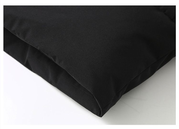 Herrenbekleidung Langer Wintermantel für Herren mit Kapuze, knielange, verdickte Polyesterjacke, schmal geschnittener Mantel mit Reißverschluss für den lässigen Alltag_voghion.com