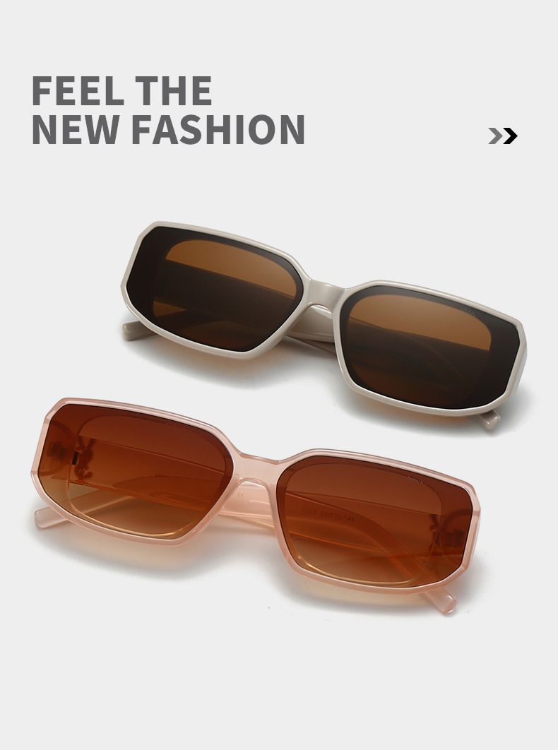 Lunettes de soleil unisexes tendance, monture carrée décontractée, idéales pour le shopping et la conduite, 6263_voghion.com