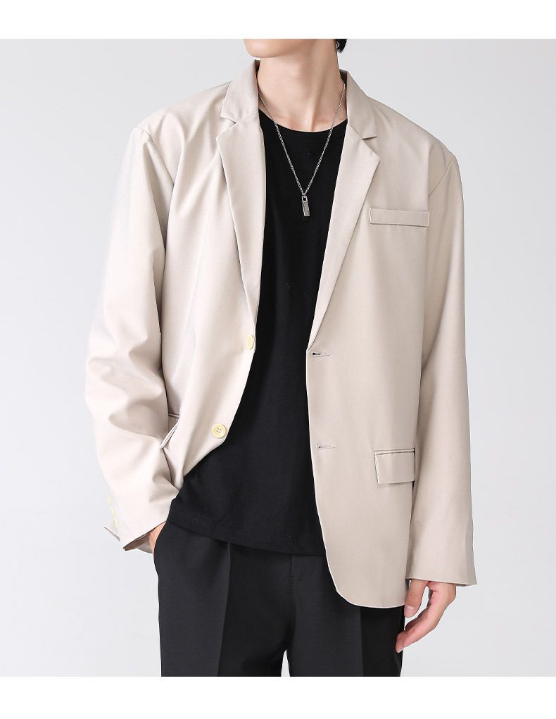 Light Mature Versatile Suits For Men, Loose And Comfortable Large Size American Lapel Tops And Jackets, New Products For Spring 2025_voghion.com