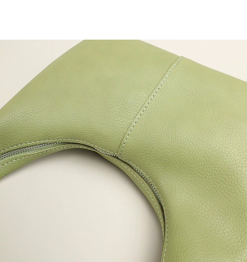 Borsa a tracolla coreana casual con motivo a litchi, borsa a tracolla in morbida pelle alla moda e casual, semplice, monospalla, da donna_voghion.com