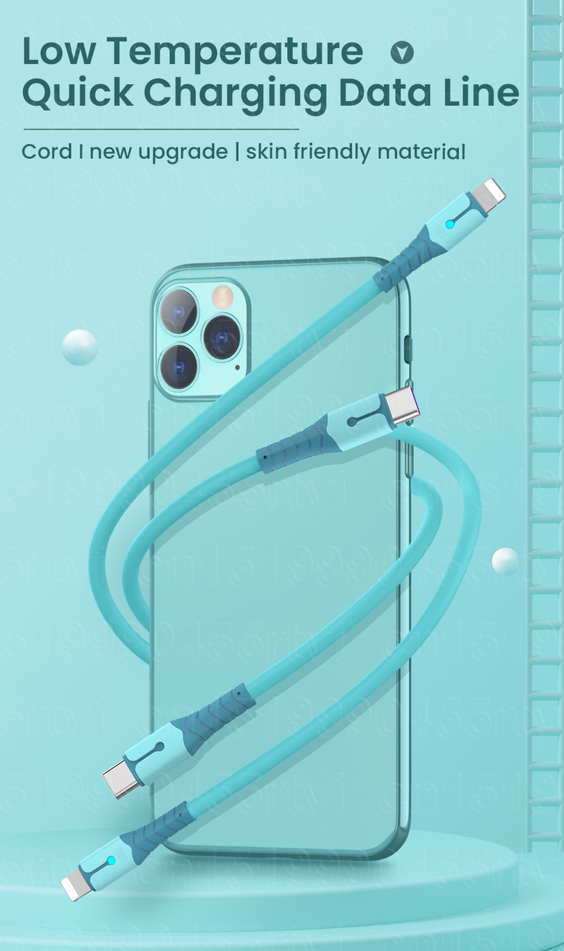 PD 20W fast charging USB C cable for iPhone Type C to 8-pin data cable for phone charger cable for iPhone 14 1_voghion.com