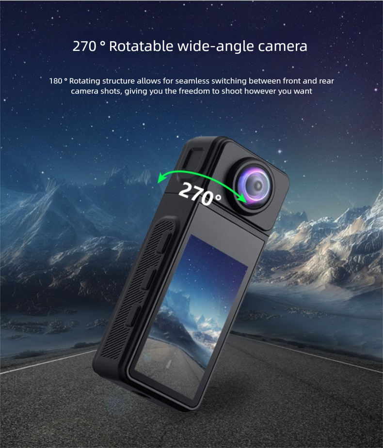 Cámara de vídeo deportiva con pulgar magnético 4K y WiFi para casco, ideal para exteriores, para mascotas_voghion.com