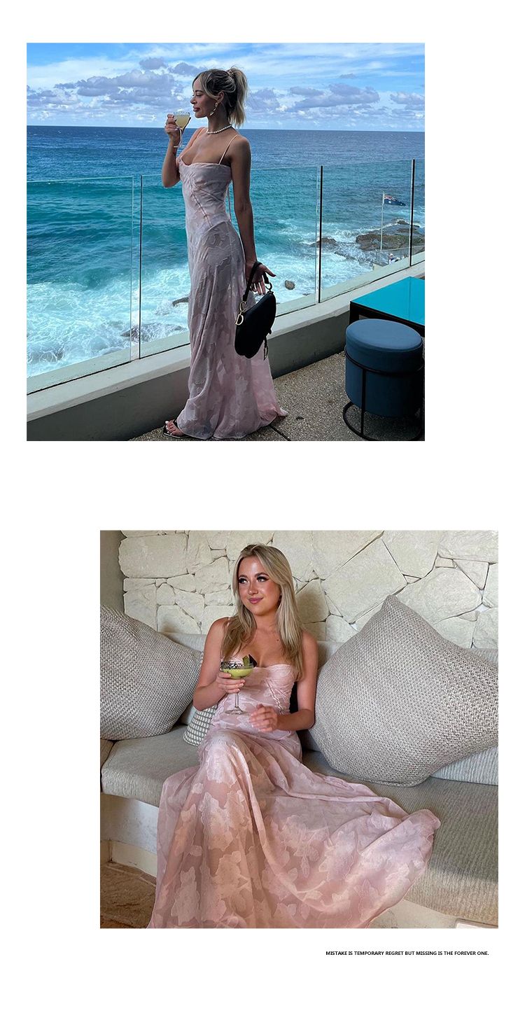 Sisjuly # Super Fairy Romantic Tea Break Manor Style Mesh Leggero Semi-Trasparente Crochet Traforato Elegante Abito Per_voghion.com