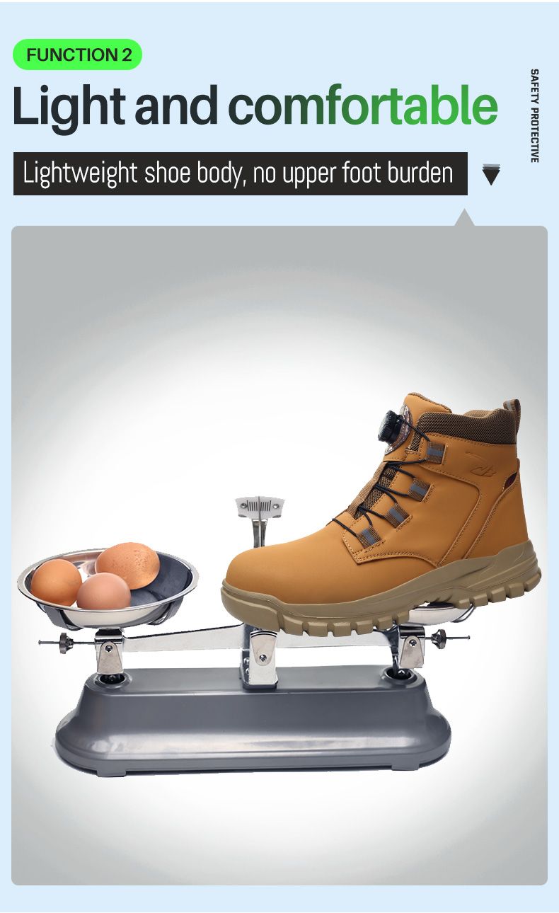 Stivali da lavoro impermeabili da uomo con punta in acciaio indistruttibile, anti-schiacciamento, scarpe antinfortunistiche resistenti al taglio, da motociclista, Botas Para Hombre_voghion.com