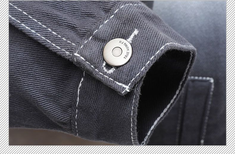 Men's Clothing Autumn And Winter Denim Jackets Gradient Tops Outerwear Coats_voghion.com