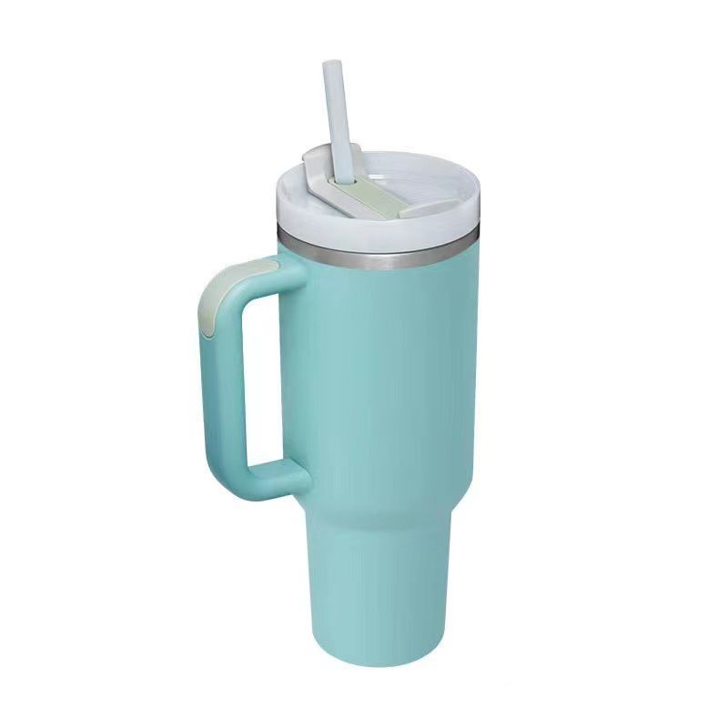 Large capacity 40oz car with straw handle Portable Ice Bully Cup American 304 stainless steel thermos cup_voghion.com