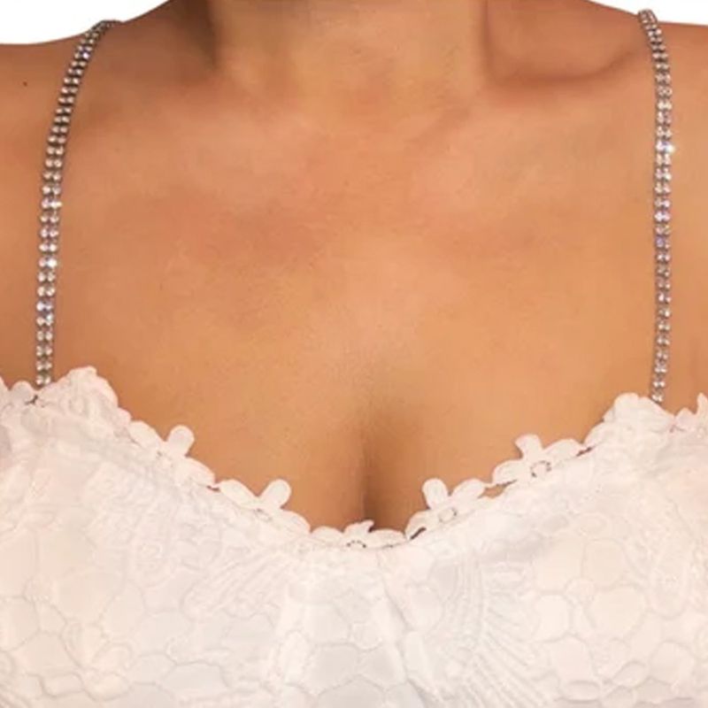 Bodychain semplice catena a tracolla strass super flash moda temperamento doppia fila diamante croce reggiseno cinghia accessori_voghion.com