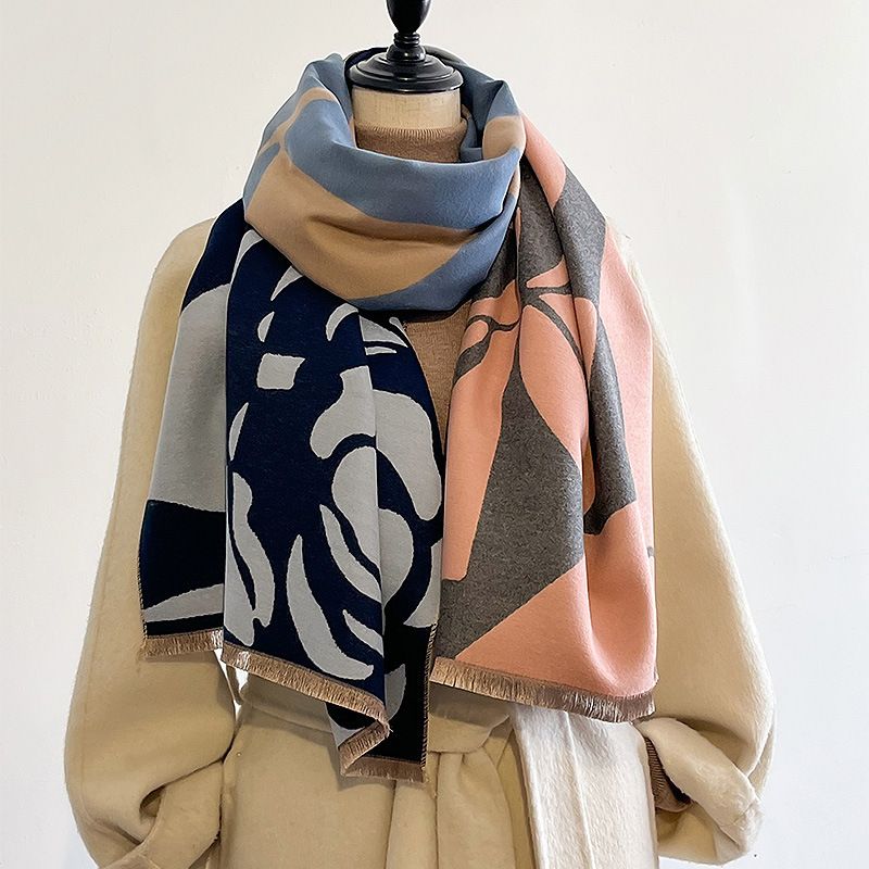 Design High-End-Kaschmirschal für Herbst und Winter, verlängerter, warmer Schal für Damen, vielseitige Farbabstimmung_voghion.com