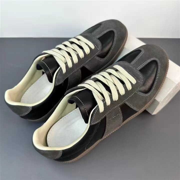 Dexun Frühling Echtes Leder Herren Schnürschuhe Neuer Trend Vielseitig Sport und Freizeit Kleine Weiße Brettschuhe mit Weicher Sohle_voghion.com