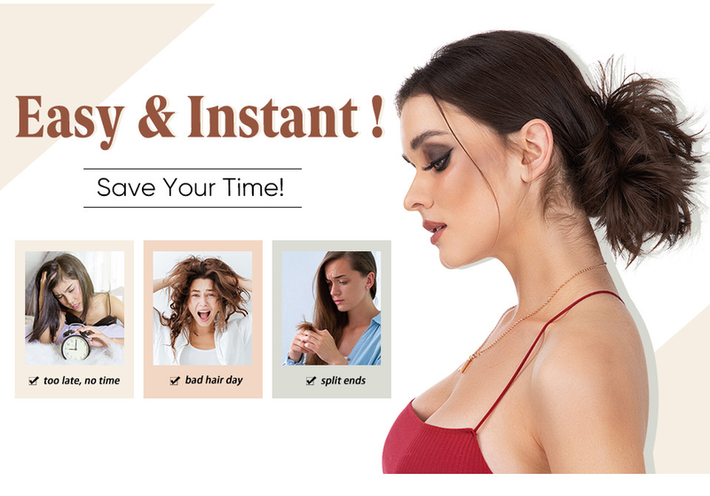 Kunsthaar Neues Stück für Damen mit verstellbarem Kammeinsatz aus Hochtemperaturseide_voghion.com