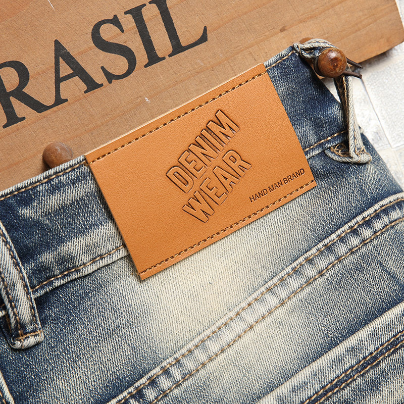 New 2023 Summer Punk Jeans Patchwork Cotton Five-point Fashion Simple Slim Mid-waist Men's Pants_voghion.com