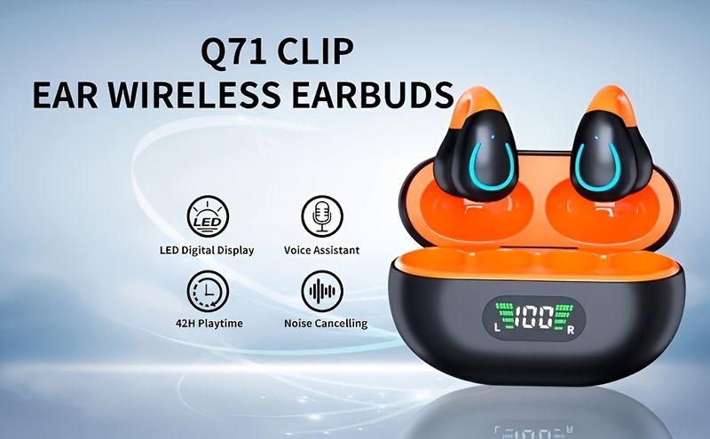 Słuchawki bezprzewodowe MOZC Open 5/4 z przewodnictwem kostnym, basem, stereo, ANC, ENC, redukcją szumów, mikrofonem Hi-Fi, o długiej żywotności, do użytku biznesowego i sportowego_voghion.com