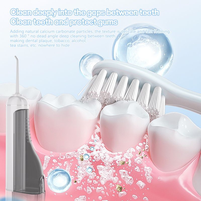 Ață dentară electrică, ață dentară portabilă cu apă, îndepărtarea tartrului, încărcare, curățare orală portabilă și curățarea dinților_voghion.com