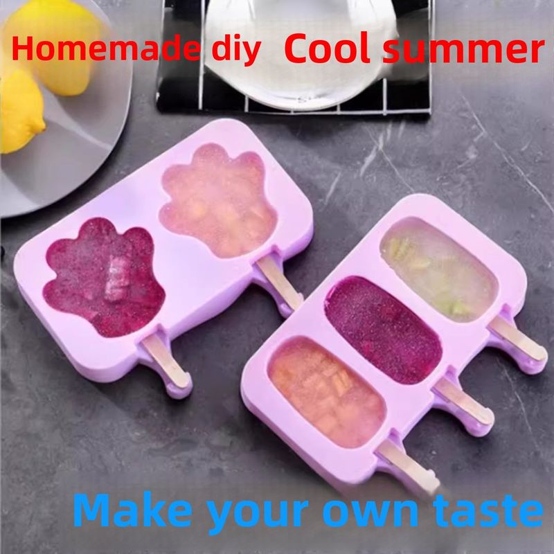 Ice Cream Mold Food Grade Silicone Ice Cream Popsicle Popsicle Ice Cube Ice Box DIY Homemade Creative Mold_voghion.com