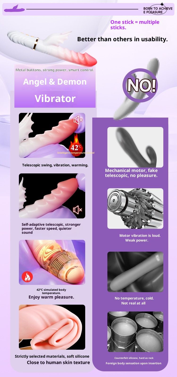 LuvBox Jiuai Weibliches Masturbationsspielzeug für Erwachsene Elektrische Kanone Starke Vibration Einführungsmassage AV-Stick-Vibrator_voghion.com