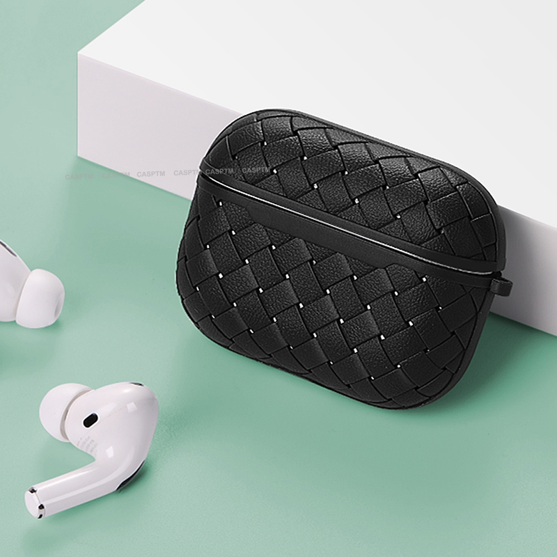 Husă pentru căști din silicon cu model țesut la modă pentru Apple Airpods Pro 2 Husă pentru căști pentru Airpod 3 2 Husă de protecție_voghion.com
