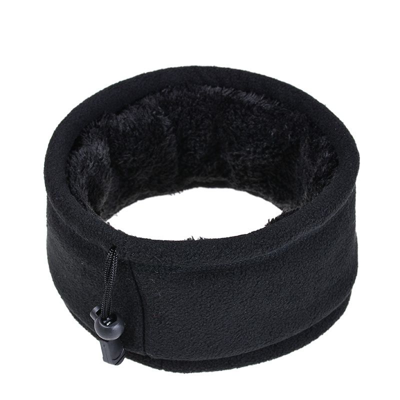 LazyZoom Masque de cyclisme d'extérieur chaud d'hiver avec cordon de serrage, polaire épaisse double couche, cache-cou chaud pour le ski_voghion.com