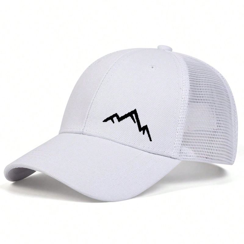 Gorras de red de béisbol con bordado de montaña unisex, sombreros informales ajustables para primavera y verano, sombrero con protección solar_voghion.com