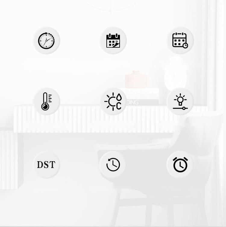 Orologio digitale da tavolo semplice elettronico multifunzionale a LED con allarme 5512_voghion.com
