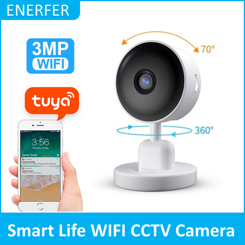 3MP Tuya Mini Babymonitor Smart Life Hjemmesikkerhet Trådløs Toveis Lyd Bevegelsesdeteksjon Nettverkskamera_voghion.com