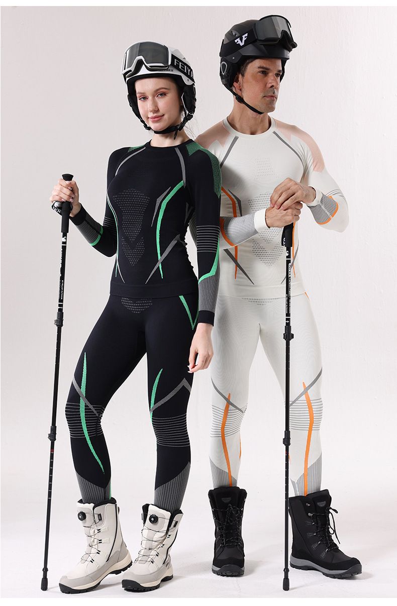 New Autumn And Winter Quick Drying Ski Suit Underwear Set For Men's Sports, Tight Fitting, Moisture Wicking And Sweat Wicking Base Coat_voghion.com