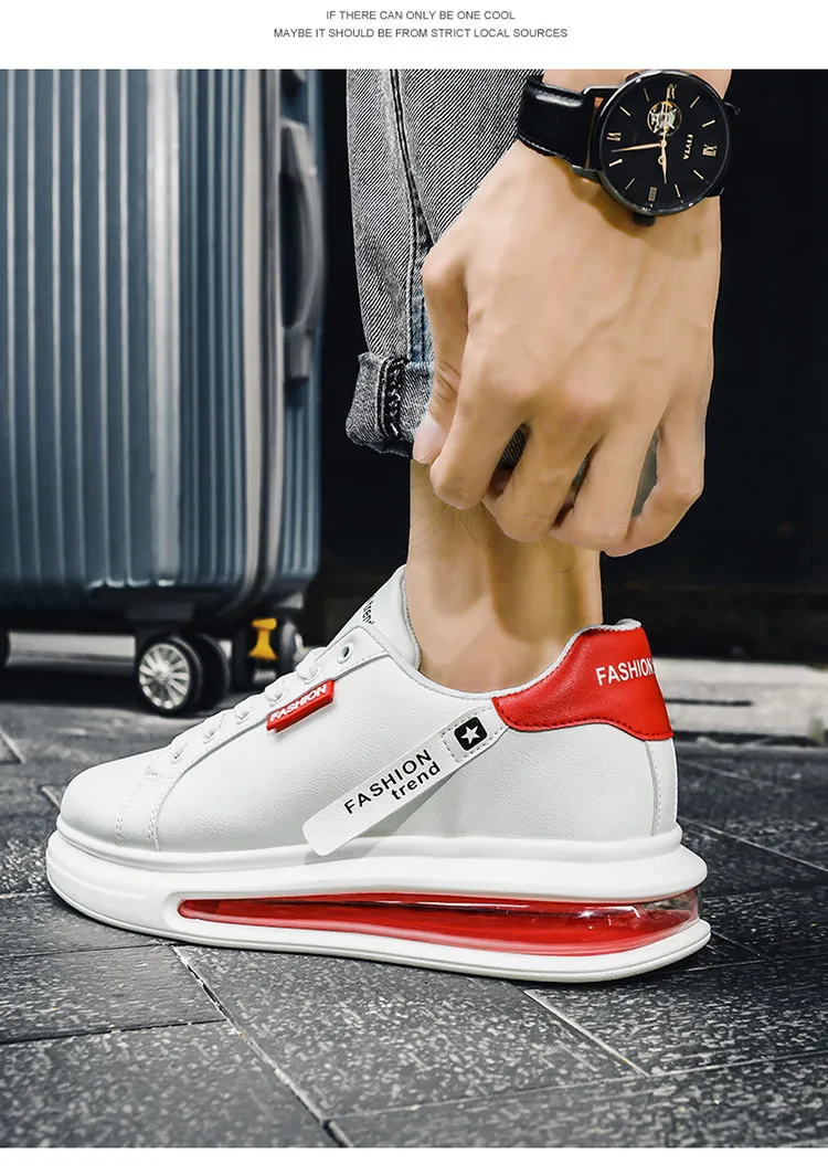 Height Increasing Fashion Brand Sneakers Men Casual Soft Comfortable Pu Leather Breathable Flats Shoes for Man tenis_voghion.com