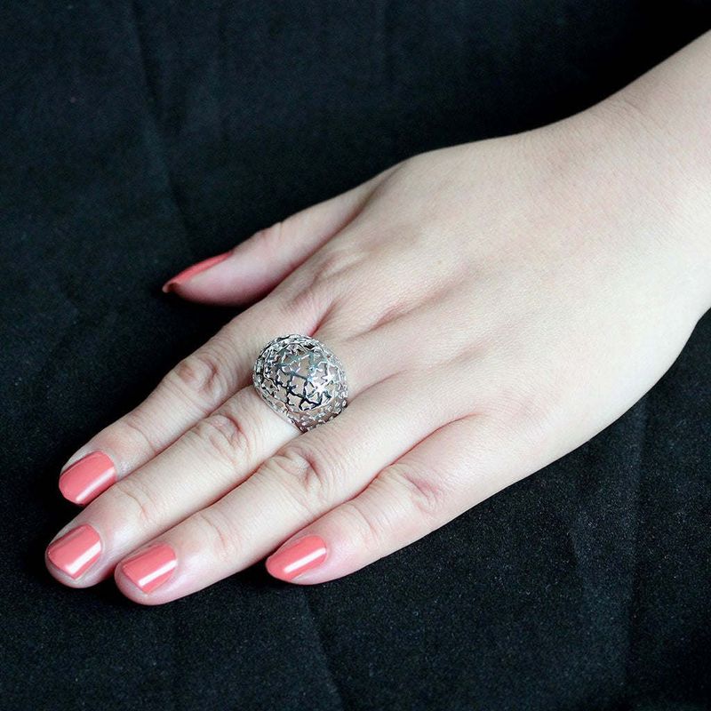 TK3802 - High polished (no plating) Stainless Steel Ring with NoStone in No Stone_voghion.com