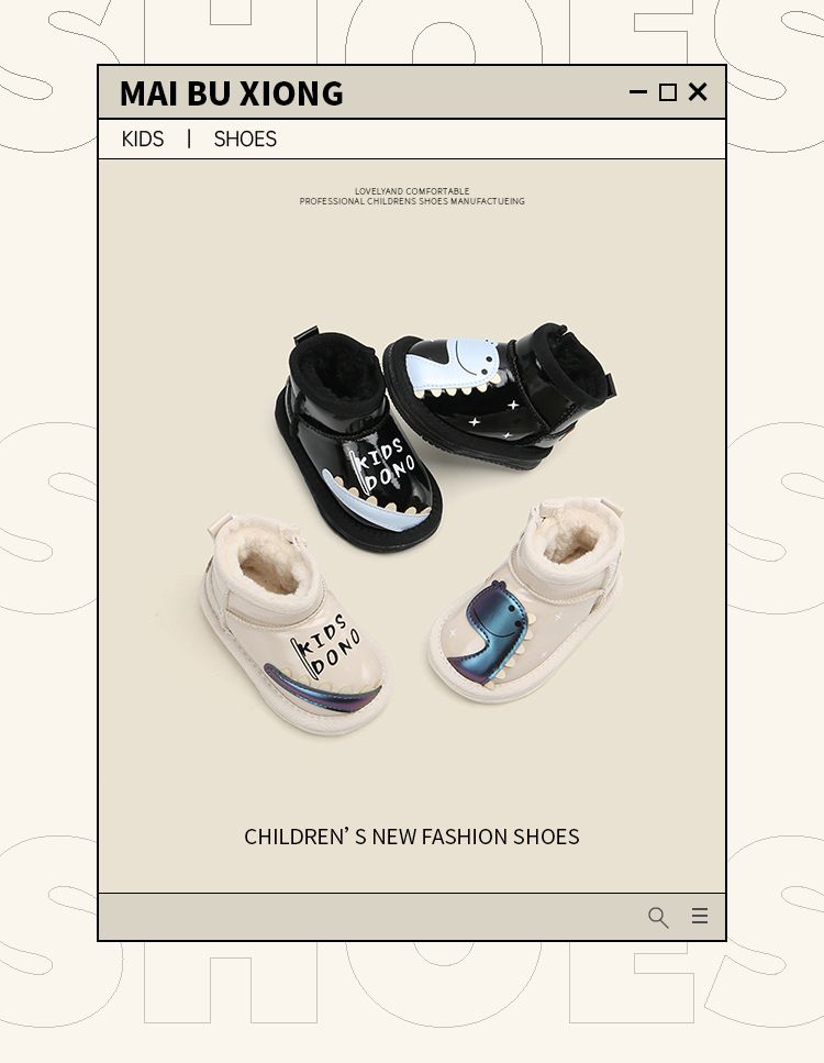 Botas de nieve de dibujos animados para niños, zapatos para bebés, zapatos de algodón de terciopelo para invierno, zapatos para niñas, botas cortas para niños_voghion.com