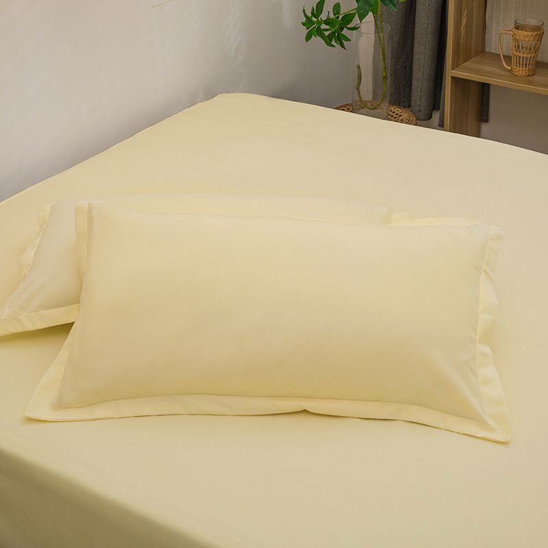 Pillowcase 48×74cm Solid Color Comfortable Skin Friendly Washed Cotton Pillowcase Envelope Pillow Adult Single Pillowcase Pillow Core Cover_voghion.com